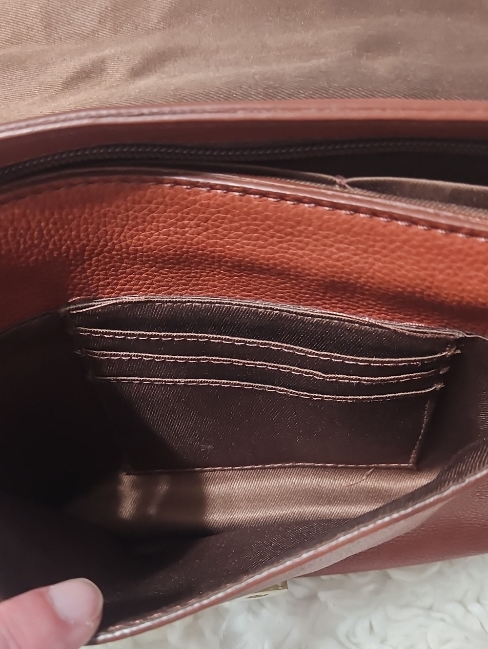 Born Rust Brown Leather Crossbody with Tassel Accent - Picture 8 of 9